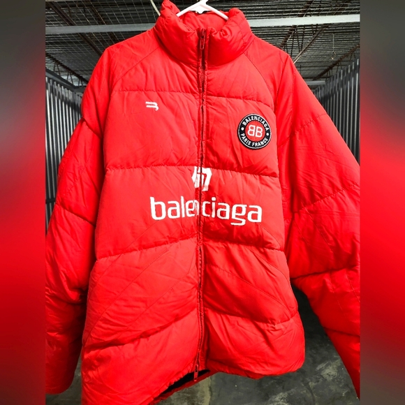 Balenciaga Red Puffer Jacket
